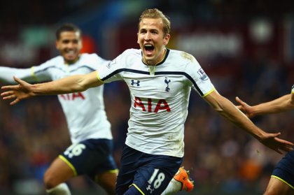 Kane celebrates against Villa